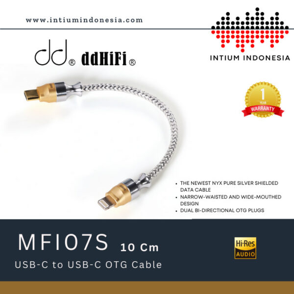 DD DdHiFi MFi07S Nyx Series Silver USB-C To Lightning OTG Cable – 10 Cm ...