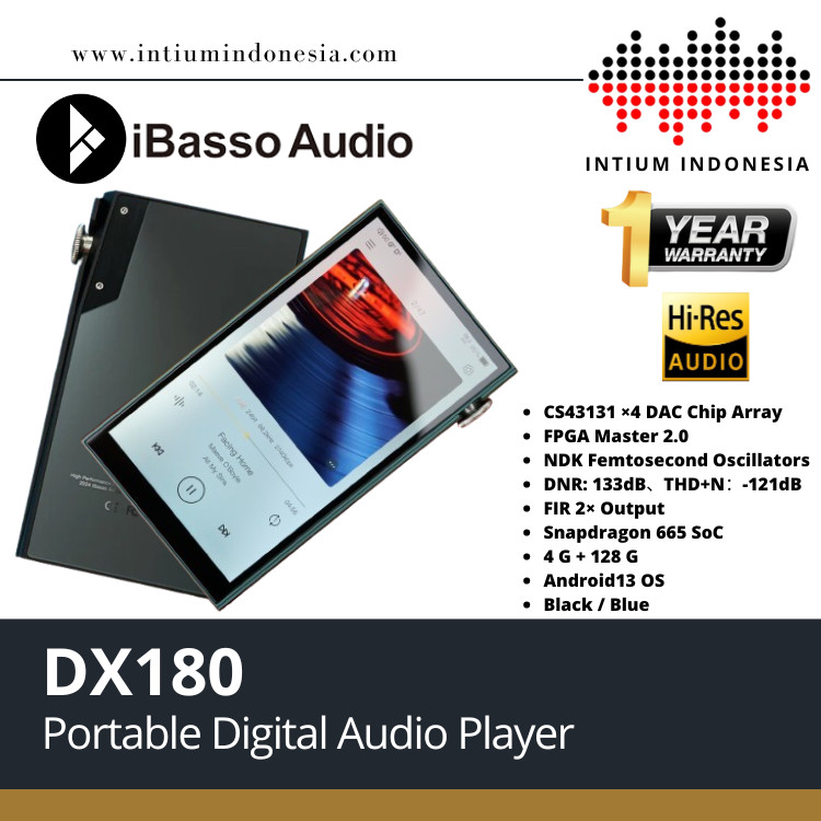 iBasso Audio DX180 DX-180 DX 180 Digital Audio Player With A Superb  Quad DAC Array – Intium Indonesia